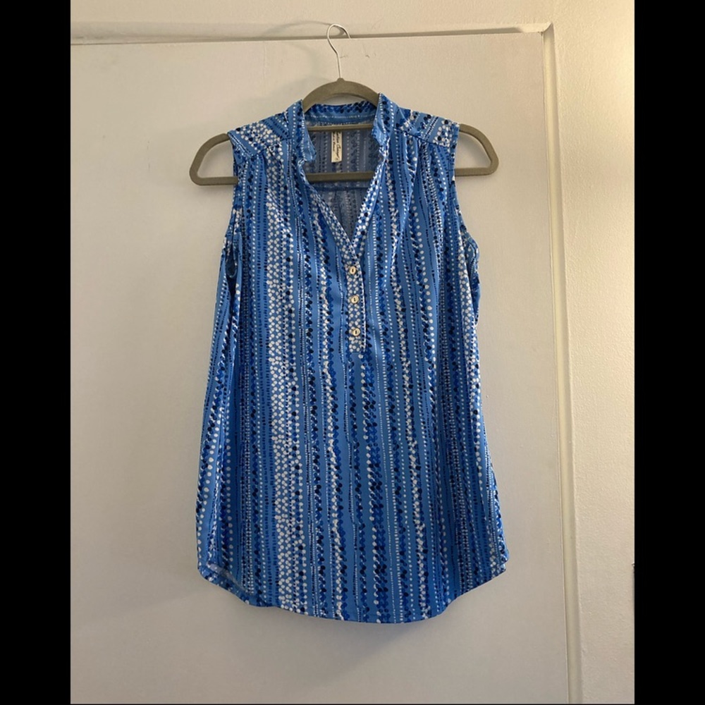 Blue Patterned Top
